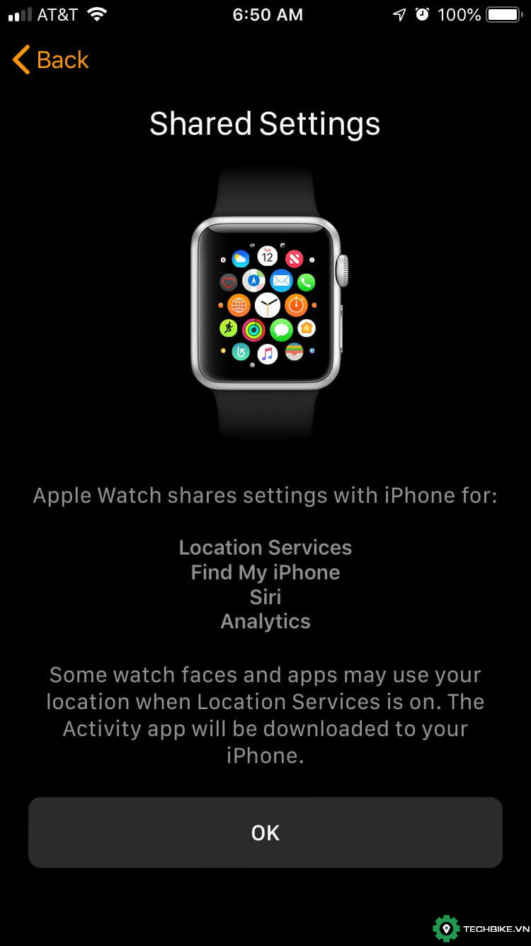 Sau khi đồng bộ hóa dữ liệu trên Apple Watch và iphone là có thể sử dụng