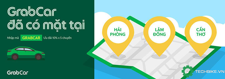 GrabCar hoạt động tại Cần Thơ, Lâm Đồng, Hải Phòng và bảng giá cước