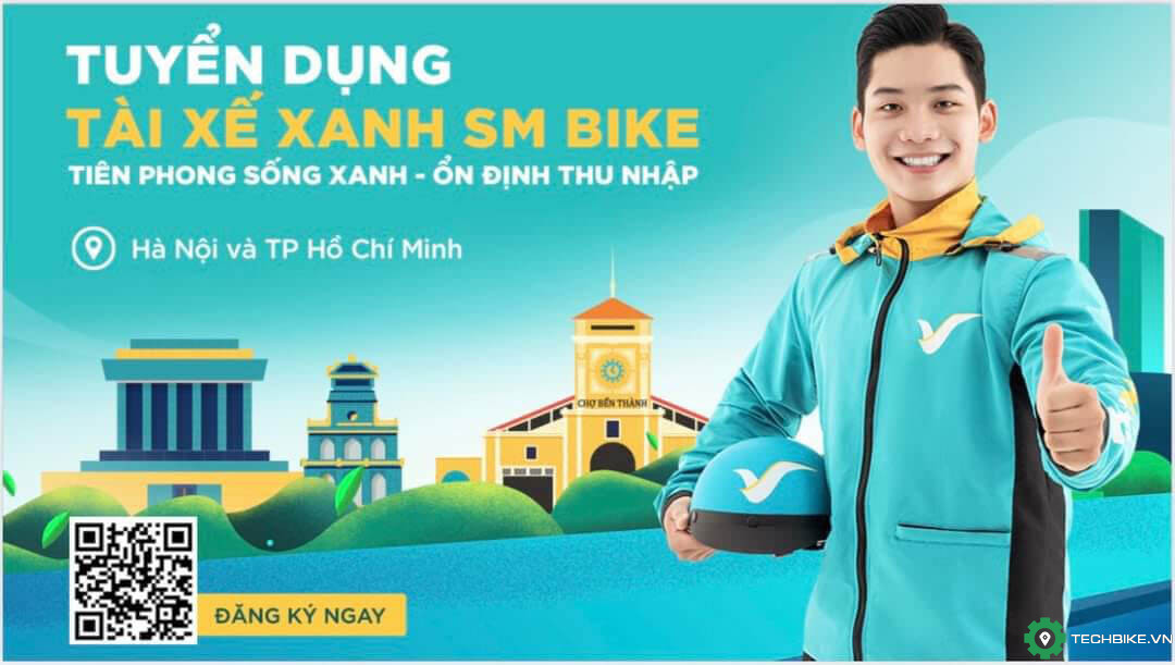 Hướng dẫn đăng ký dịch vụ gọi xe Xanh SM Bike cho tài xế