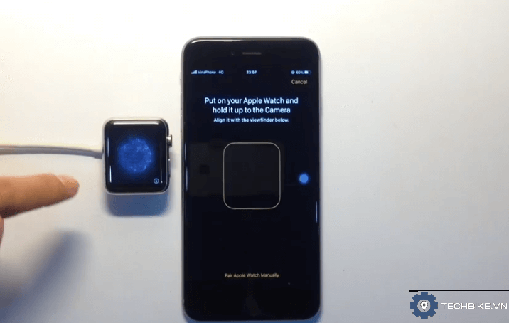 Giao diện hiển thị khi ghép đôi Apple Watch với iphone