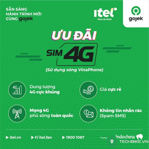 Gói cước May SIM iTelecom dành cho tài xế GoJek