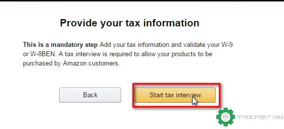 Cập nhật thoongtin thuế lên tài khoản Amazon