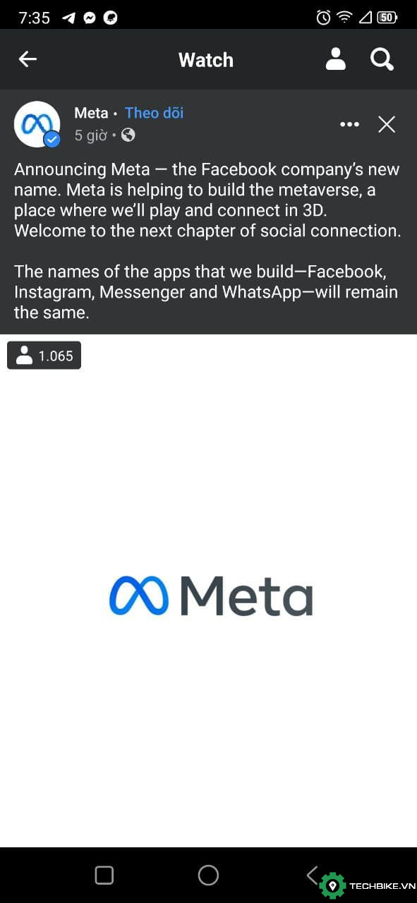 Tên của các ứng dụng được chúng tôi xây dựng là Facebook, Instagram, Messenger và WhatsApp sẽ vẫn duy trì với tên cũ