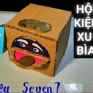 Tạo hộp tiết kiệm tiền xu từ bìa cứng | How to make Coin Saving Box From Cardboard || MS7 Vlog