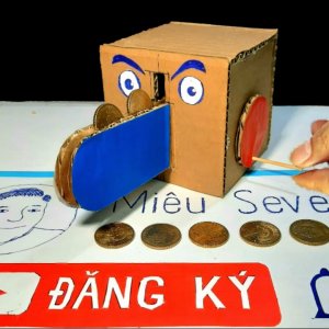 Hộp tiết kiệm tiền xu băng tải bằng carton | How to make coin bank box conveyor belt || MS7 Vlog