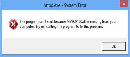 Cách khắc phục lỗi msvcr100.dll khi chạy các phần mềm