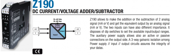 bộ cộng trừ tín hiệu analog 4-20mA 0-10V